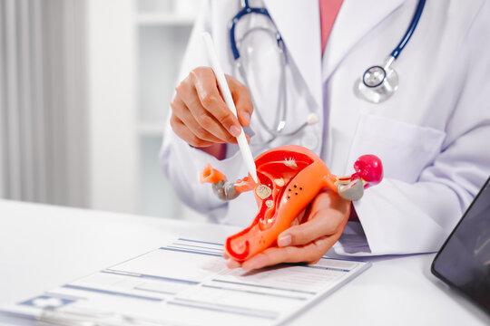 Female doctor specializing in online consultations for reproductive health issues endometriosis, uterine fibroids, gynecologic cancer, HIV/AIDS, interstitial cystitis, PCOS, STDs