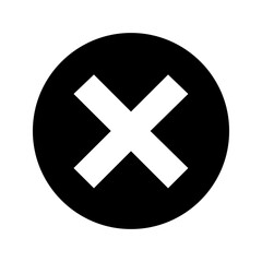 Obraz premium Delete. Close icon vector Simple modern icon design illustration.