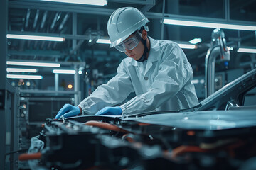 worker operating a machine, Generative AI