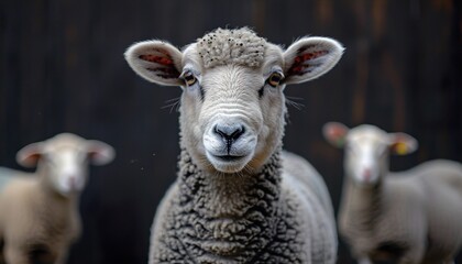 Portrait of a sheep. 