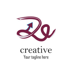 good letter z and e logo brand