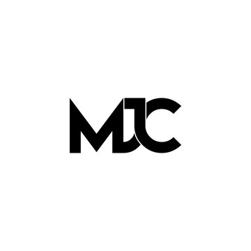 mjc lettering initial monogram logo design