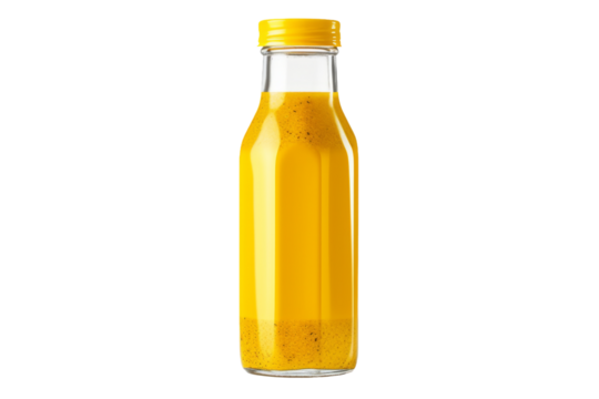 Sunshine Elixir in a Crystal Vessel. On a White or Clear Surface PNG Transparent Background.