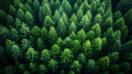 Dense, Verdant Canopy: A Serene Aerial Perspective
