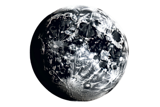 Silent Serenade of the Nights Muse. On a White or Clear Surface PNG Transparent Background.