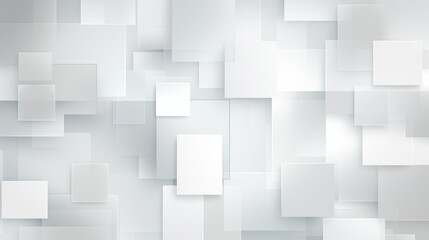 Abstract Geometric Pattern with 3D White Squares and Gradient Shadows