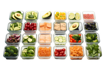 Vibrant Harvest: A Bountiful Collection of Fresh Fruits and Vegetables. On a White or Clear Surface PNG Transparent Background.