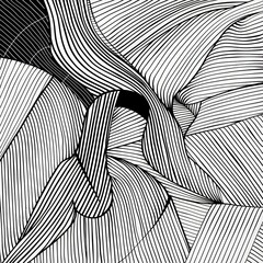 Design a line art composition that explores the contrast between thick and thin lines, abstract  , background