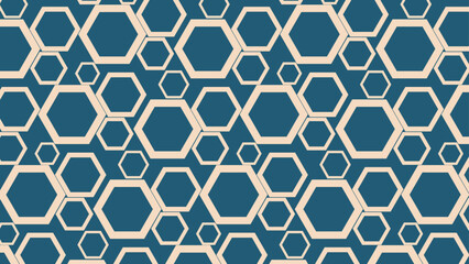abstract geometric pattern with hexagons for fabric surface design packaging vector illustration