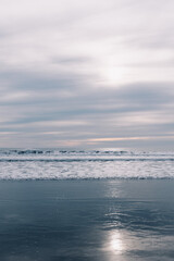 Cloudy sunset on the beach