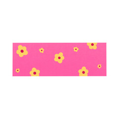 Cute Tape illustration Cute Washi Tape illustration Tape For Element Design Pink And Yellow Flowers Washi Tape PNG