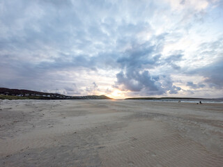 Beautiful sunset at Portnoo Narin beach in County Donegal - Ireland