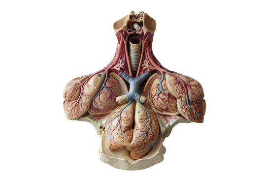 Human Thyroid On Transparent Background.