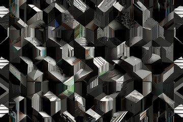 abstract background of cubes Generatve Ai