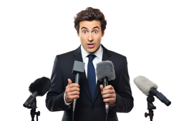 Symphony of Speech. On a White or Clear Surface PNG Transparent Background.