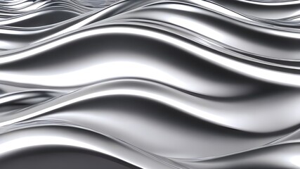 Chrome Metal Wave Background