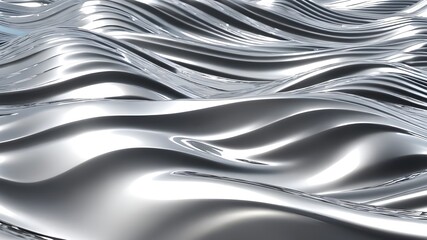 Obraz premium Chrome Metal Wave Background