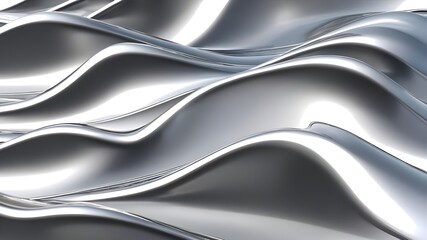 Chrome Metal Wave Background