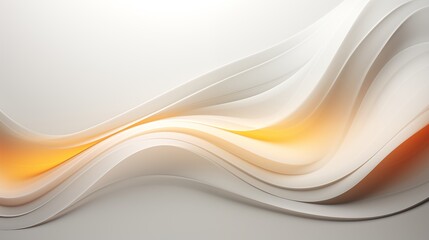 An abstract design with flowing golden-orange curves and gradient