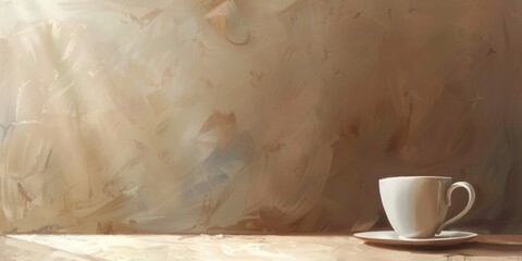 The background is completely mix Brown and Silver with no texture and the Cup is in the right hand side