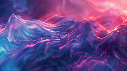 A colorful, abstract image of a wave with a purple and pink hue