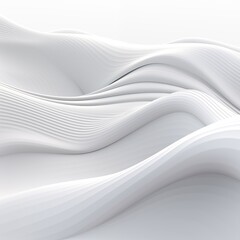 Obraz premium Abstract White 3D Waves with Soft Light and Shadows for Modern Digital Art Design