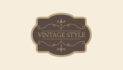 Vintage ornament frame. Vintage style. retro labels. wedding ornaments. Vector illustration