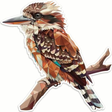 recommend clip art:   A bird perched on a branch, its silhouette replicated by a paper cut-out