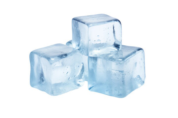 Obraz premium Towering Ice Cubes of Chill. On a White or Clear Surface PNG Transparent Background.