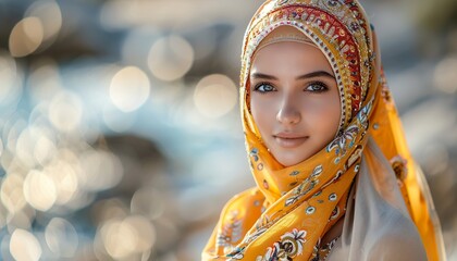 A young Muslim woman on the Eid al-Adha 