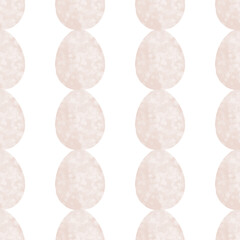 Seamless pattern with easter eggs, hand drawn illustration in watercolor style