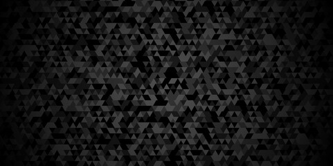 Fototapeta premium Seamless geometric pattern square shapes low polygon backdrop background. Abstract geometric wall tile and metal cube background triangle wallpaper. Gray and black polygonal background.