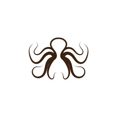 Octopus logo or symbol icon illustration design template