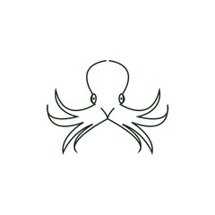 Octopus logo or symbol icon illustration design template