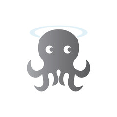 Octopus logo or symbol icon illustration design template