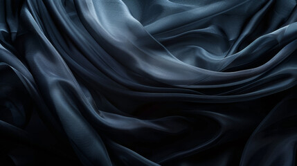 Fototapeta premium A long piece of blue fabric with a pattern