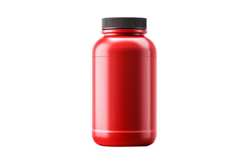 Crimson Oasis: A Vibrant Red Water Bottle Stands Out on a Blank Canvas. On a White or Clear Surface PNG Transparent Background.