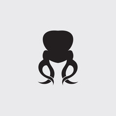 Octopus logo or symbol icon illustration design template