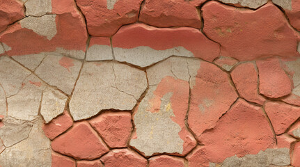 Stone Wall Texture. Brick Wall Background. Rough Stone Surface. Ancient Brickwork. Weathered Vintage Old Masonry Rustic Aged Architecture Pattern Urban Red