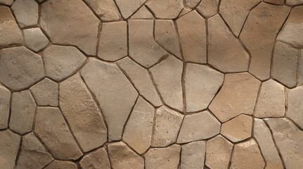 Stone Wall Texture. Brick Wall Background. Rough Stone Surface. Ancient Brickwork. Weathered Vintage Old Masonry Rustic Aged Architecture Pattern Urban Yellow