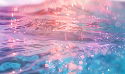 Pastel water in pink and blue pastels, Generative AI 