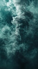 Obraz premium Ethereal smoke waves in a dark, mysterious atmosphere.