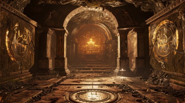 In a hidden chamber deep beneath the earth an ancient elixir of immortality is bottled and sealed with intricate runes and sigils. . .