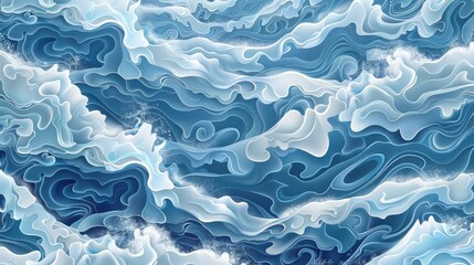 Blue sea water with waves and foam as abstract background ,Texture, Aerial view to waves in ocean Splashing Waves ,Blue clean wavy sea water, blue ocean sea background, clear nature water wave
