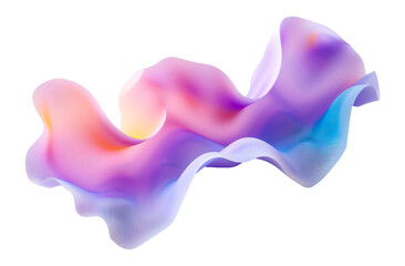 Vibrant 3d abstract flow with pink hues, cut out - stock png.