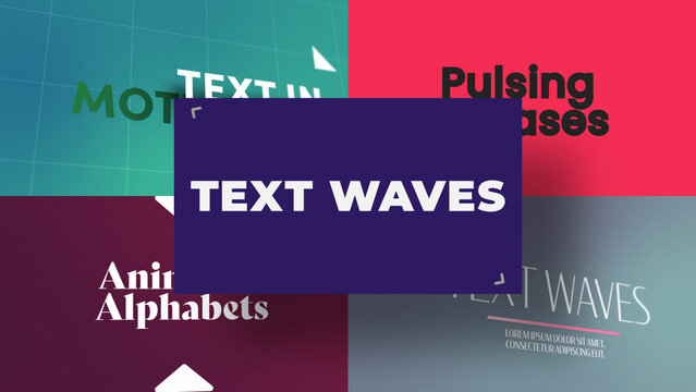 3D Dynamicwave Text Models | Animated Titles with Control Panels