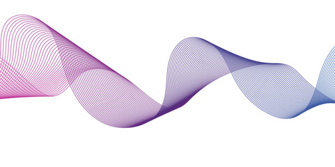 Abstract blend wave lines and technology background. Background lines wave abstract stripe design. White background, mesh abstract, vector gradient line soft blend.	