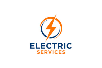 Flash Thunderbolt Energy Power Logo design vector template. Fast speed electricity battery Logotype.