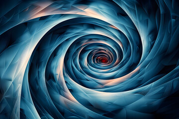 Mesmerizing Geometric Spiral in Dynamic Abstract Background