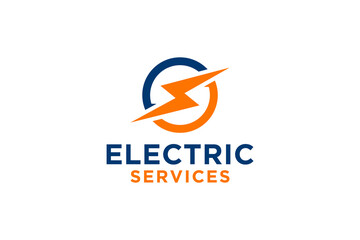 Flash Thunderbolt Energy Power Logo design vector template. Fast speed electricity battery Logotype.